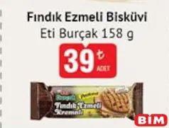 ETİ BURÇAK FINDIK EZMELİ BİSKÜVİ 158 G fiyat ve kampanya bilgisi